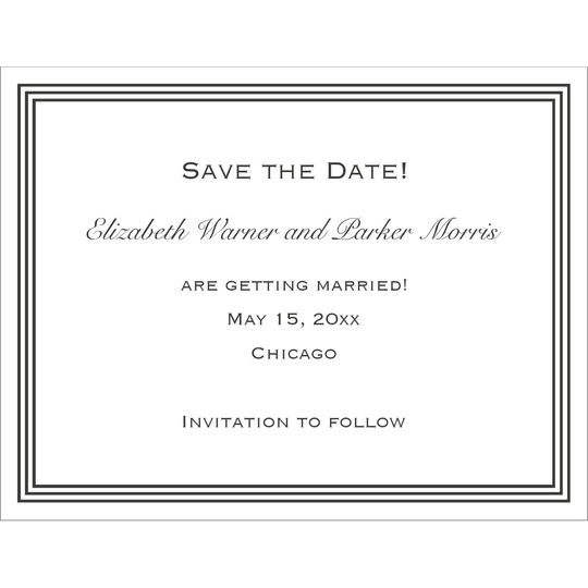 Grand Border Letterpress Save the Date Cards